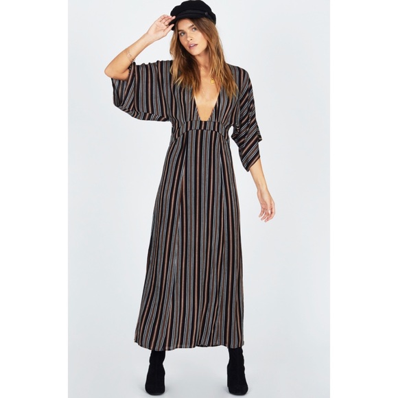 Amuse Society Dresses & Skirts - Amuse Society Kimono Style Striped Maxi